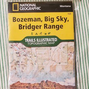 National Geographic Trails Illustrated Montana Bozeman, Big Sky and Bridger Rang